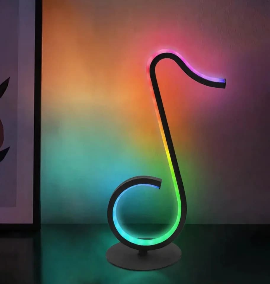 RGB svjetiljka za stol u obliku glazbene note s daljinskim upravljačem
