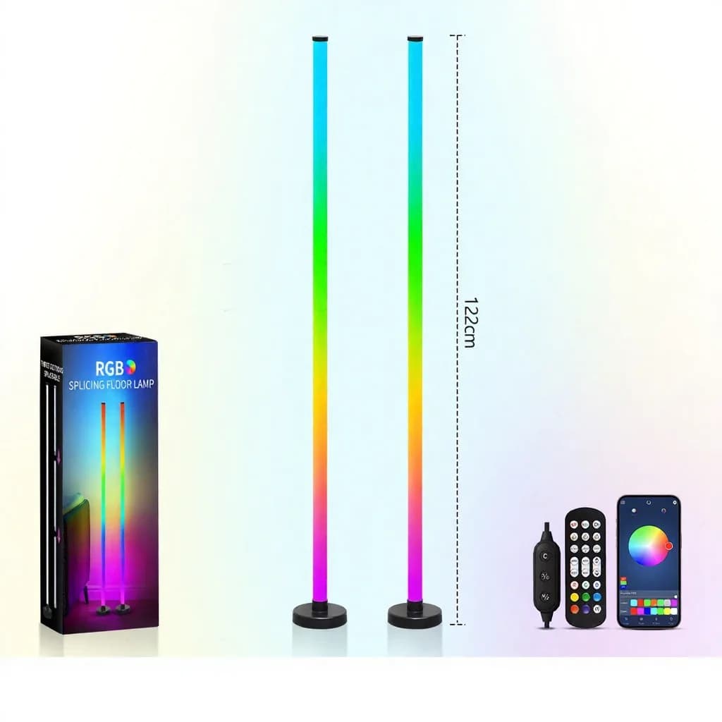 RGB podna lampa sa sinkronizacijom glazbe, 360° sjajem i upravljanjem aplikacijom za gaming