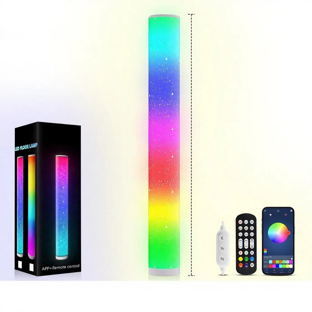 RGB LED podna svjetiljka sa zvjezdanim uzorkom, daljinskim i app upravljanjem