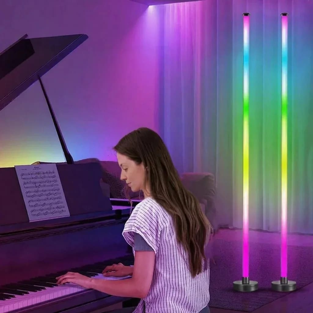 RGB podna lampa sa sinkronizacijom glazbe, 360° sjajem i upravljanjem aplikacijom za gaming