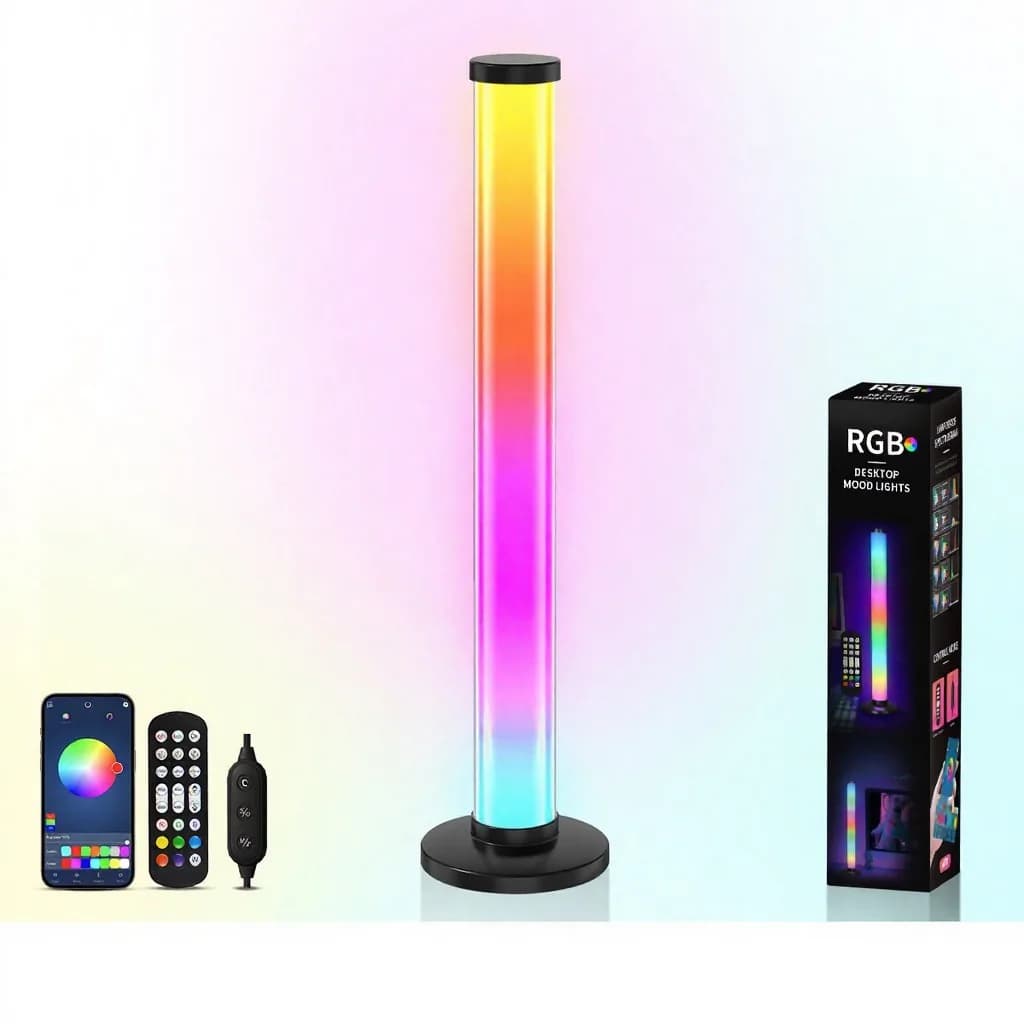 360-stupanjska RGB stolna lampa osjetljiva na zvuk, USB ambientno svjetlo