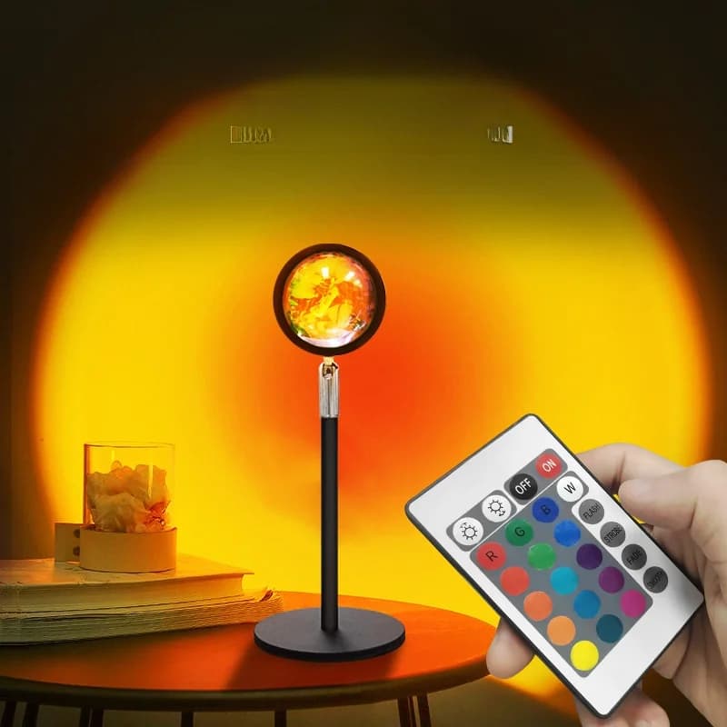 USB lampa za projekciju zalaska sunca, RGB atmosfersko svjetlo za dekoraciju stola