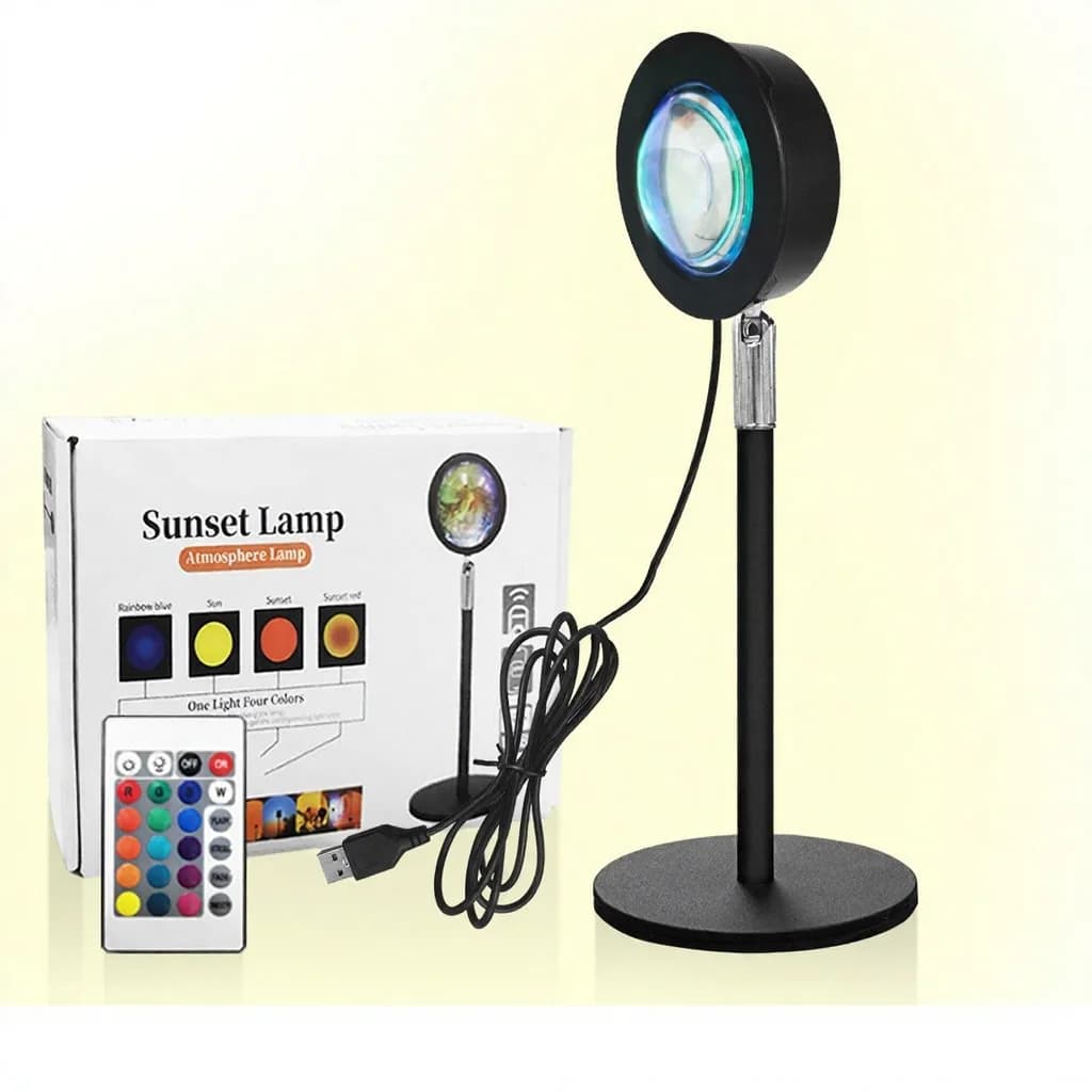 USB lampa za projekciju zalaska sunca, RGB atmosfersko svjetlo za dekoraciju stola