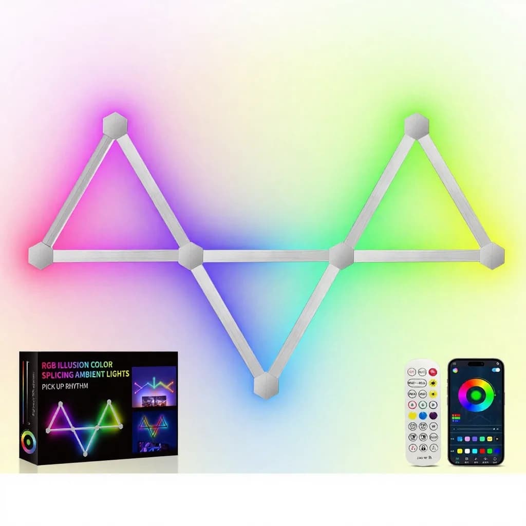 Pametni RGB LED zidni svjetlosni paneli s upravljanjem aplikacijom i sinkronizacijom glazbe