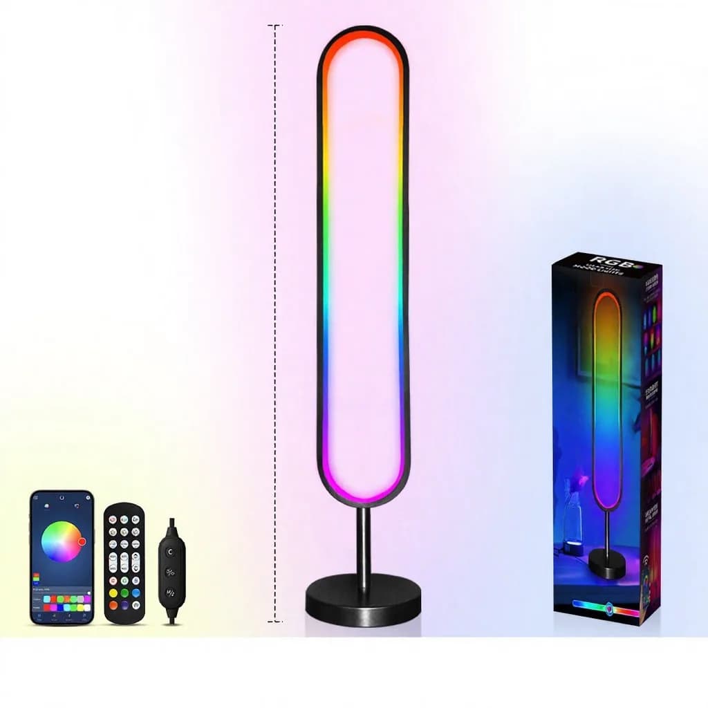 U-oblikovana RGB podna svjetiljka sa svjetlom koje reagira na zvuk i upravljanjem aplikacijom