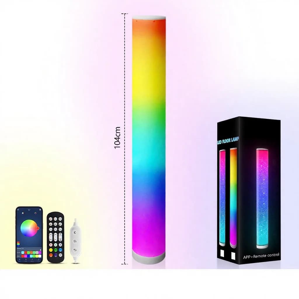 RGB podna svjetiljka u obliku cilindra s daljinskim upravljačem i sinkronizacijom glazbe