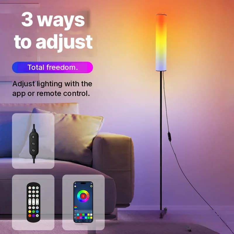 RGB LED podna svjetiljka na stativu s daljinskim upravljačem za spavaću sobu i dnevni boravak