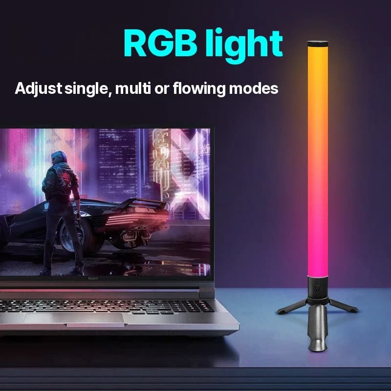 LED stolna svjetiljka na stativu s RGB efektima i sinkronizacijom glazbe
