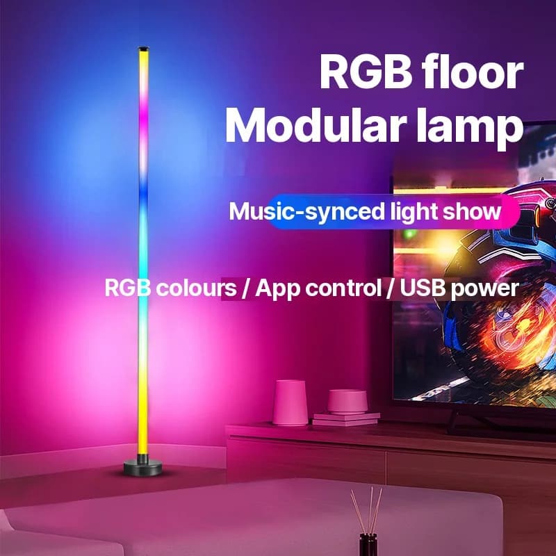 RGB LED podna lampa za kutove sa sinkronizacijom glazbe, upravljanjem aplikacijom i daljinskim upravljačem