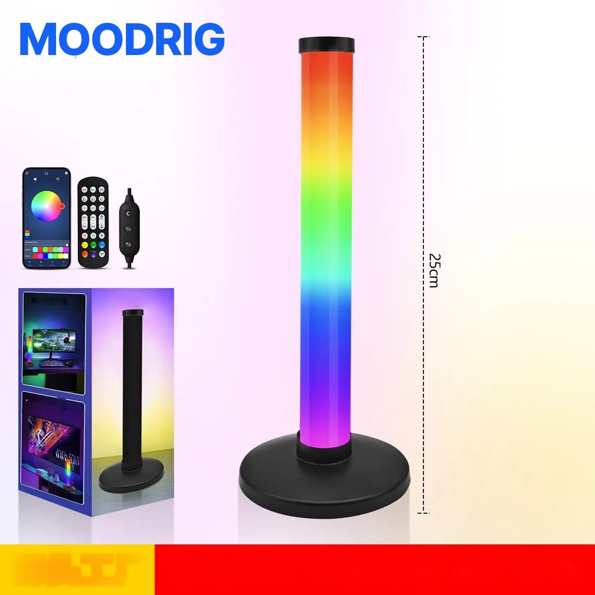 RGB svjetlo za atmosferu s reakcijom na zvuk za gaming postavke na stolu