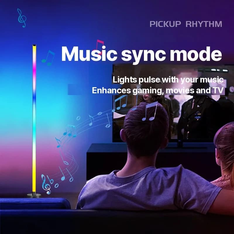 RGB LED podna lampa za kutove sa sinkronizacijom glazbe, upravljanjem aplikacijom i daljinskim upravljačem