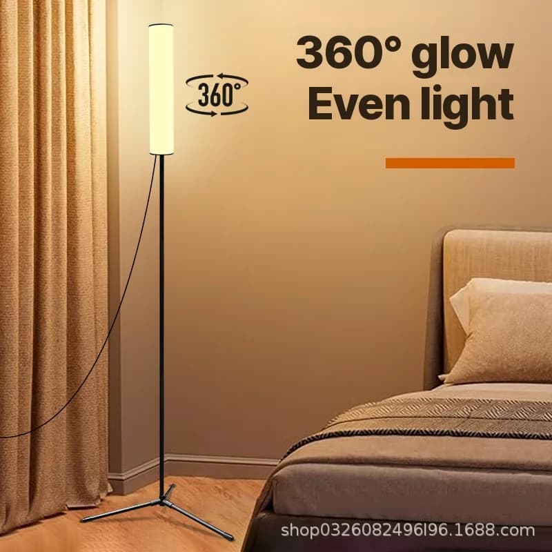 LED podna svjetiljka podesive visine s tronožnom bazom i tri načina boje