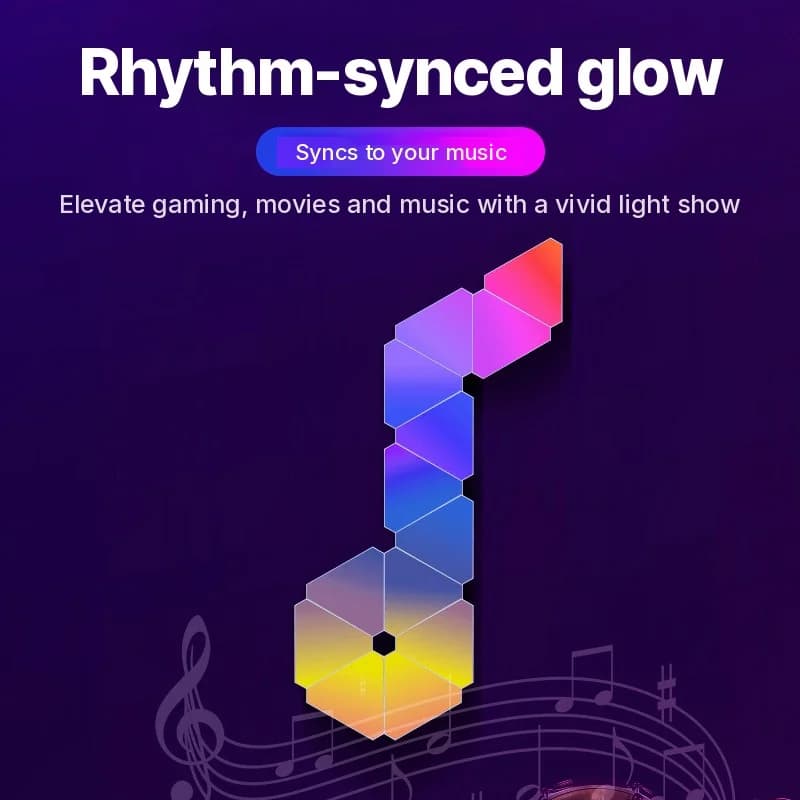 Pametni LED zidni svjetlosni set trokutastog oblika RGB za gaming dekor