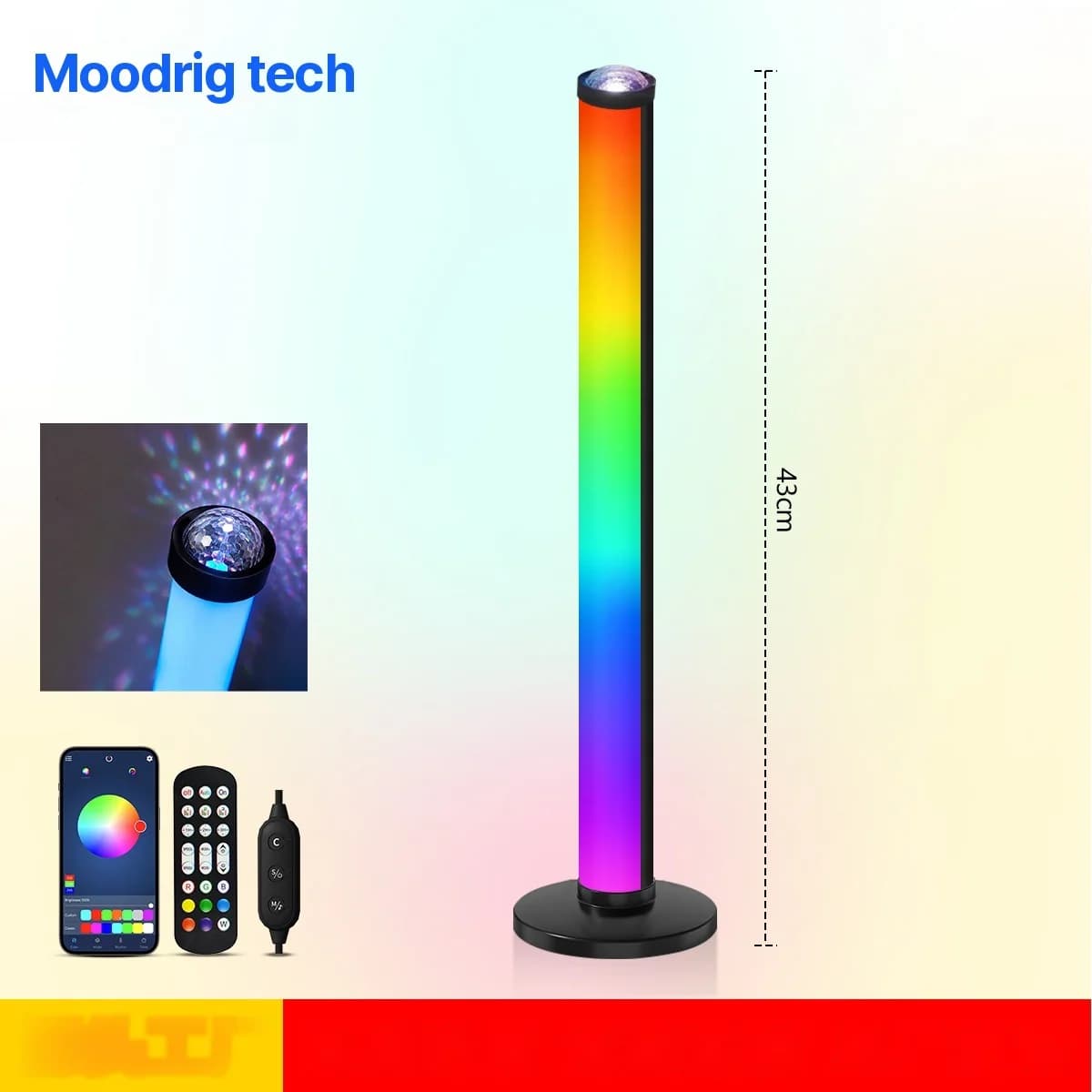 RGB projekcijska atmosferska lampa sa sinkronizacijom glazbe i daljinskim upravljačem