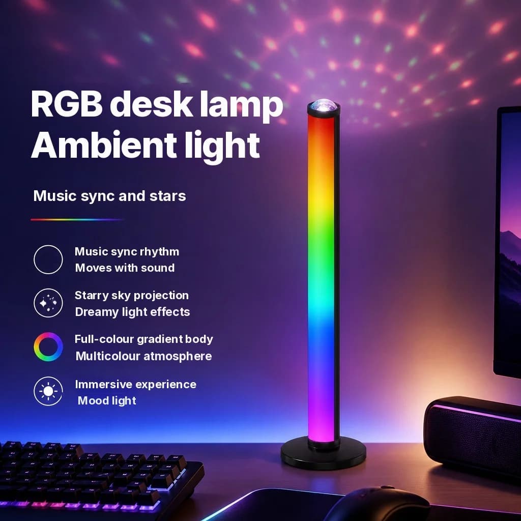 RGB projekcijska atmosferska lampa sa sinkronizacijom glazbe i daljinskim upravljačem