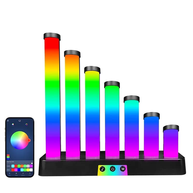 RGB LED stolna lampa s reakcijom na zvuk i upravljanjem aplikacijom