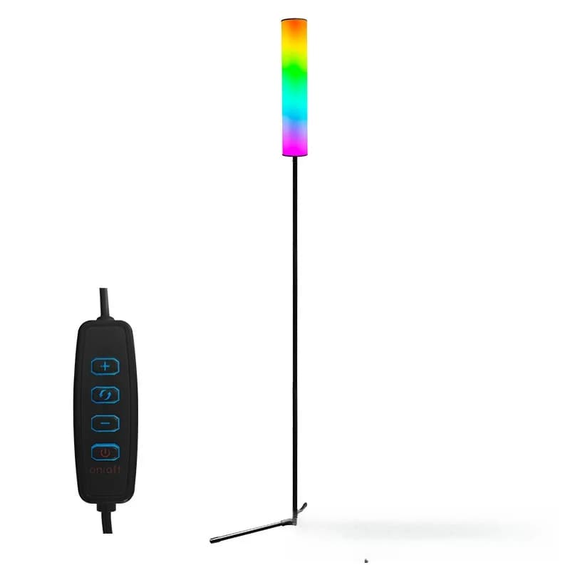LED podna svjetiljka podesive visine s tronožnom bazom i tri načina boje