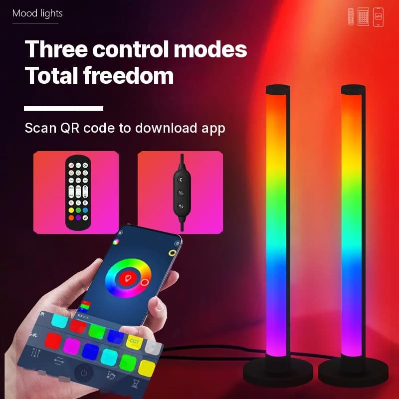 RGB LED stolna lampa s reakcijom na zvuk i upravljanjem aplikacijom